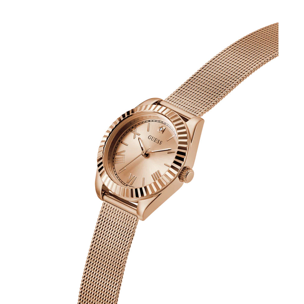 Women Guess Dress Rose Gold Watch