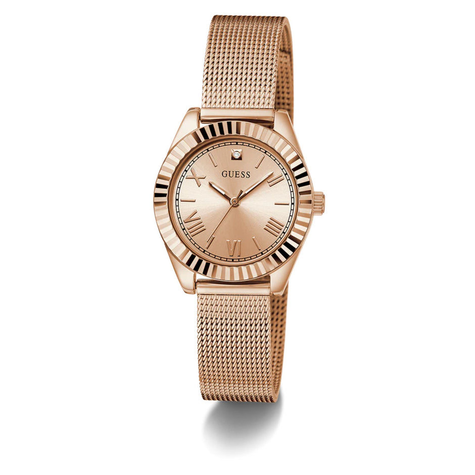 Women Guess Dress Rose Gold Watch