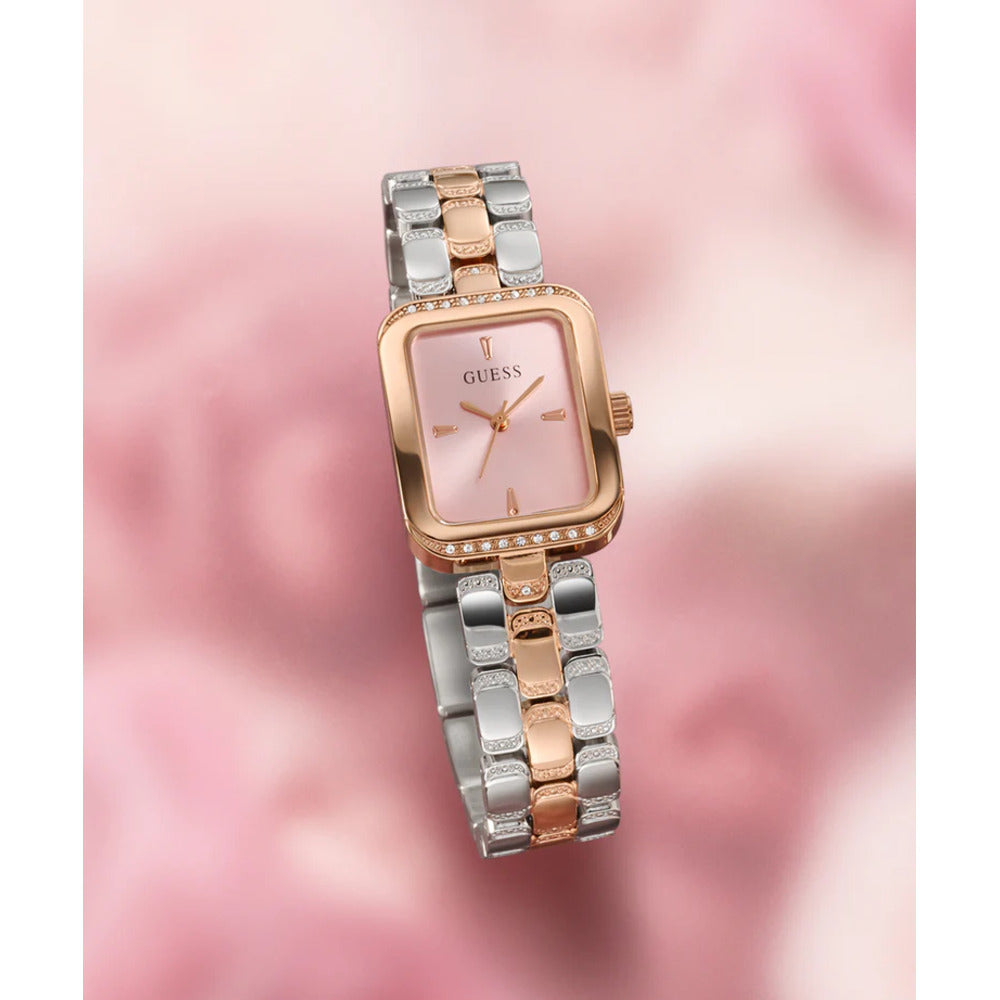 Women Guess Bejeweled Two Tone Watch