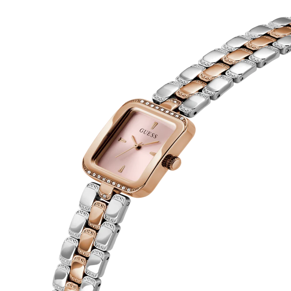 Women Guess Bejeweled Two Tone Watch