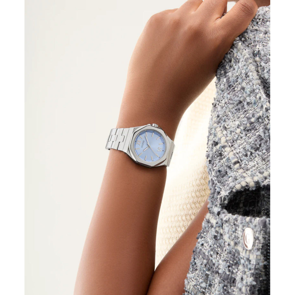 Women Guess Dress Silver Watch