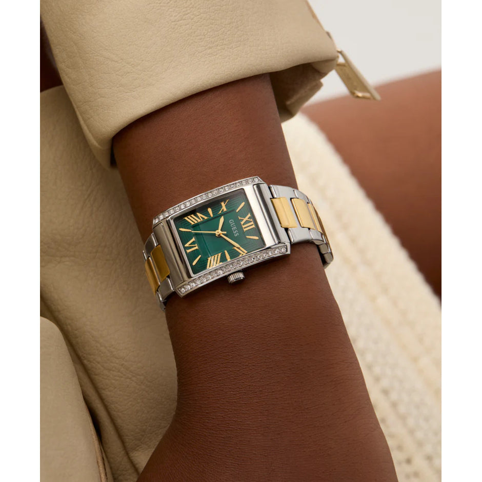 Women Guess Dress Two Tone Watch
