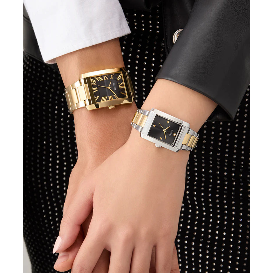 Women Guess Dress Two Tone Watch