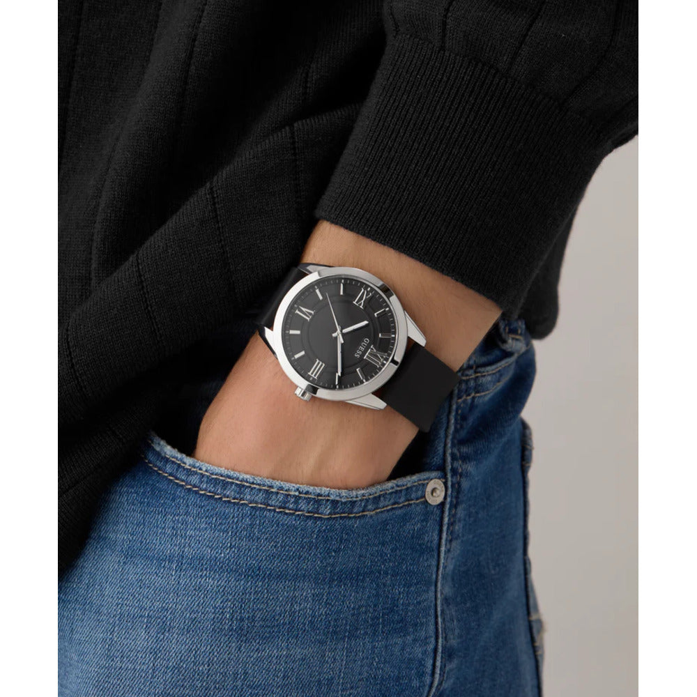 Men Guess Dress Black Watch