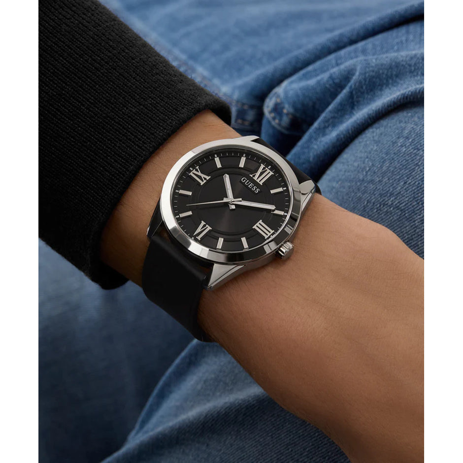 Men Guess Dress Black Watch