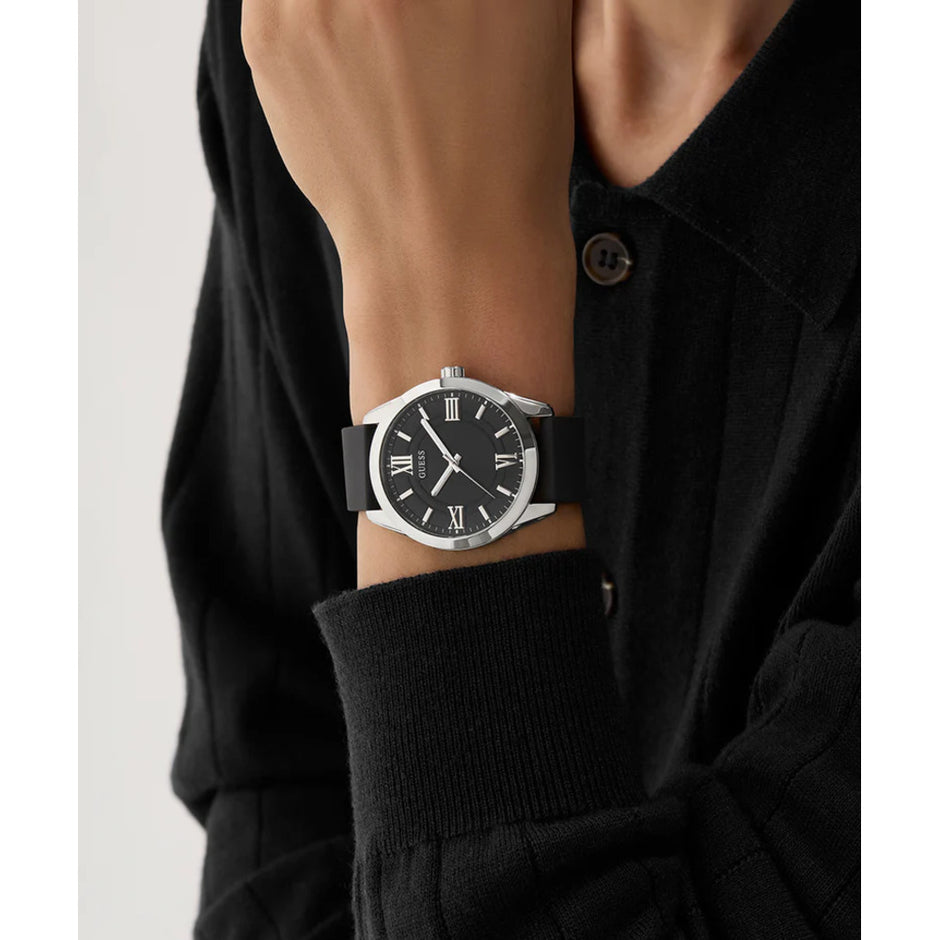 Men Guess Dress Black Watch