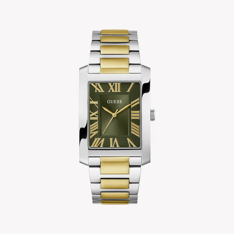 Men Guess Dress Two Tone Watch