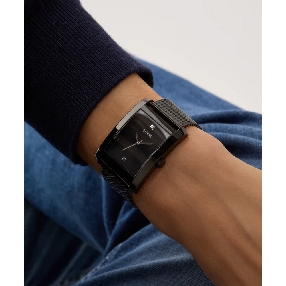 Men Guess Dress Black Watch