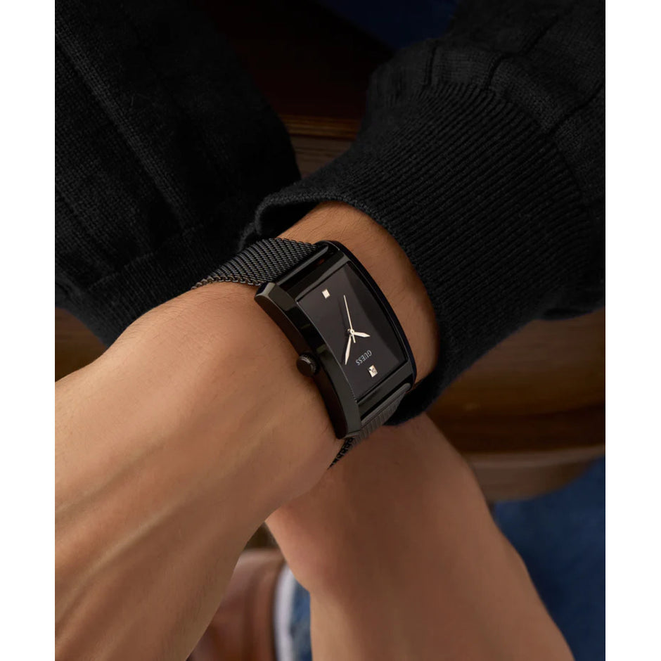 Men Guess Dress Black Watch