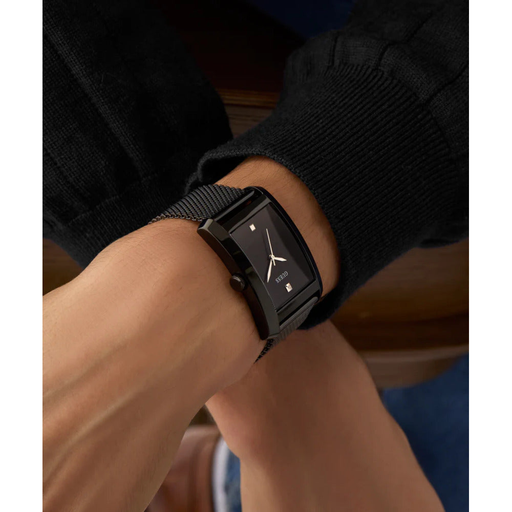 Men Guess Dress Black Watch