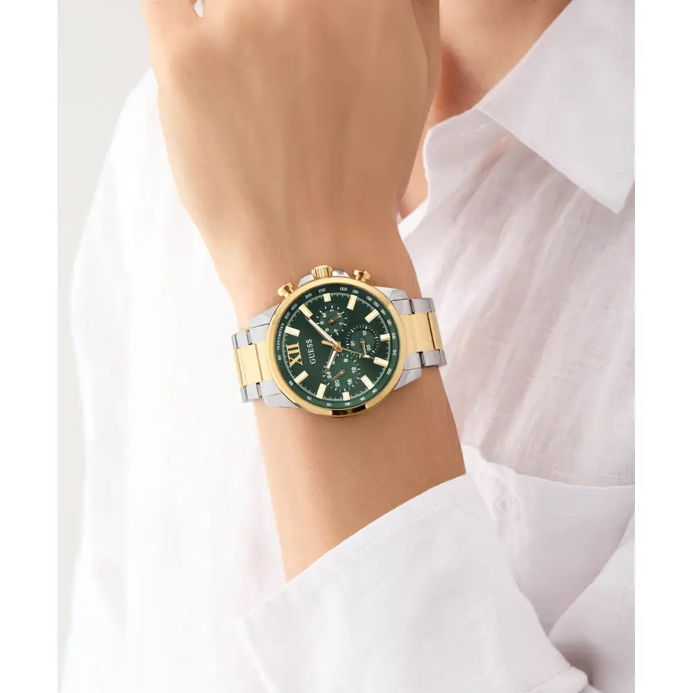 Men Guess Dress Two Tone Watch