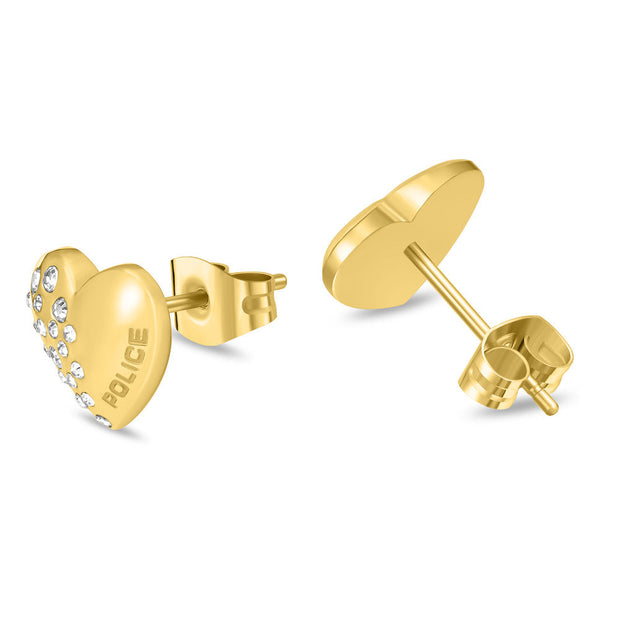 Women Heartstone Gold Earrings
