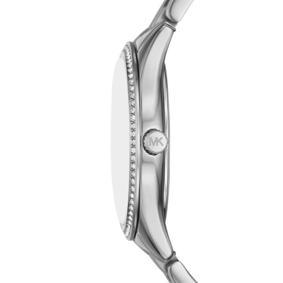 طقم ساعة لورين فضية للنساء