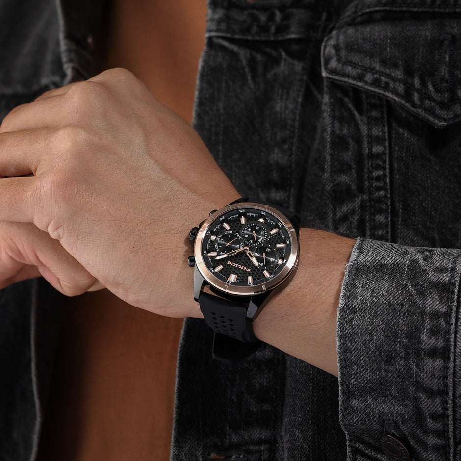 ساعة مالاوي سوداء للرجال مقاس