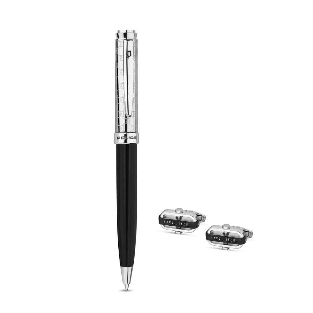 Police Men Silver/Black Pen