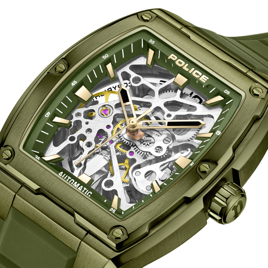 Men Green Silicone Watch