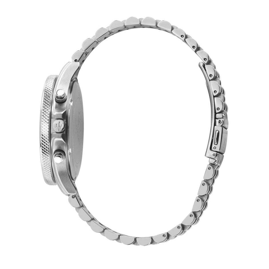 ساعة سفيدا فضية للرجال