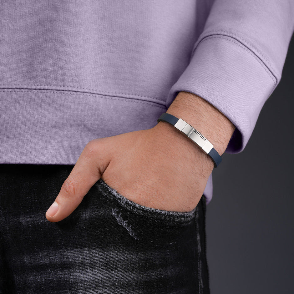 Men Rotator Silver Bracelet