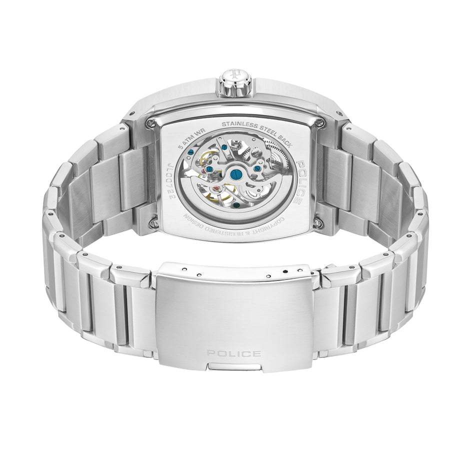 Men Skeletor Silver Watch