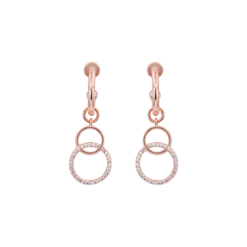 Women Sibilla Slim Round Rose Gold Earring