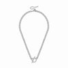 Women Orietta O Crossed White Necklace