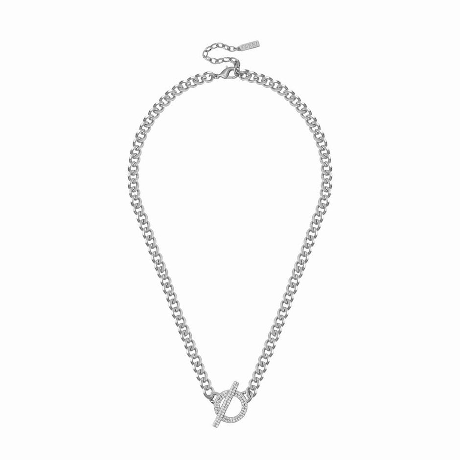 Women Orietta O Crossed White Necklace