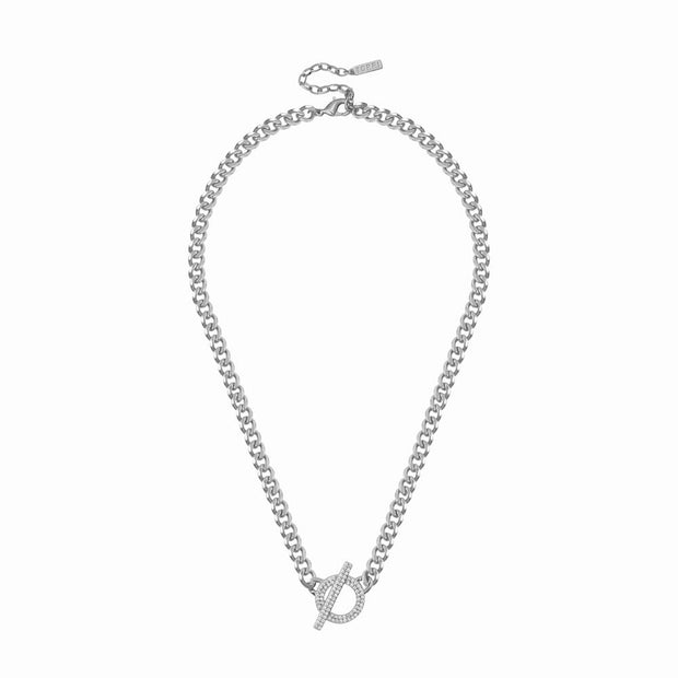 Women Orietta O Crossed White Necklace