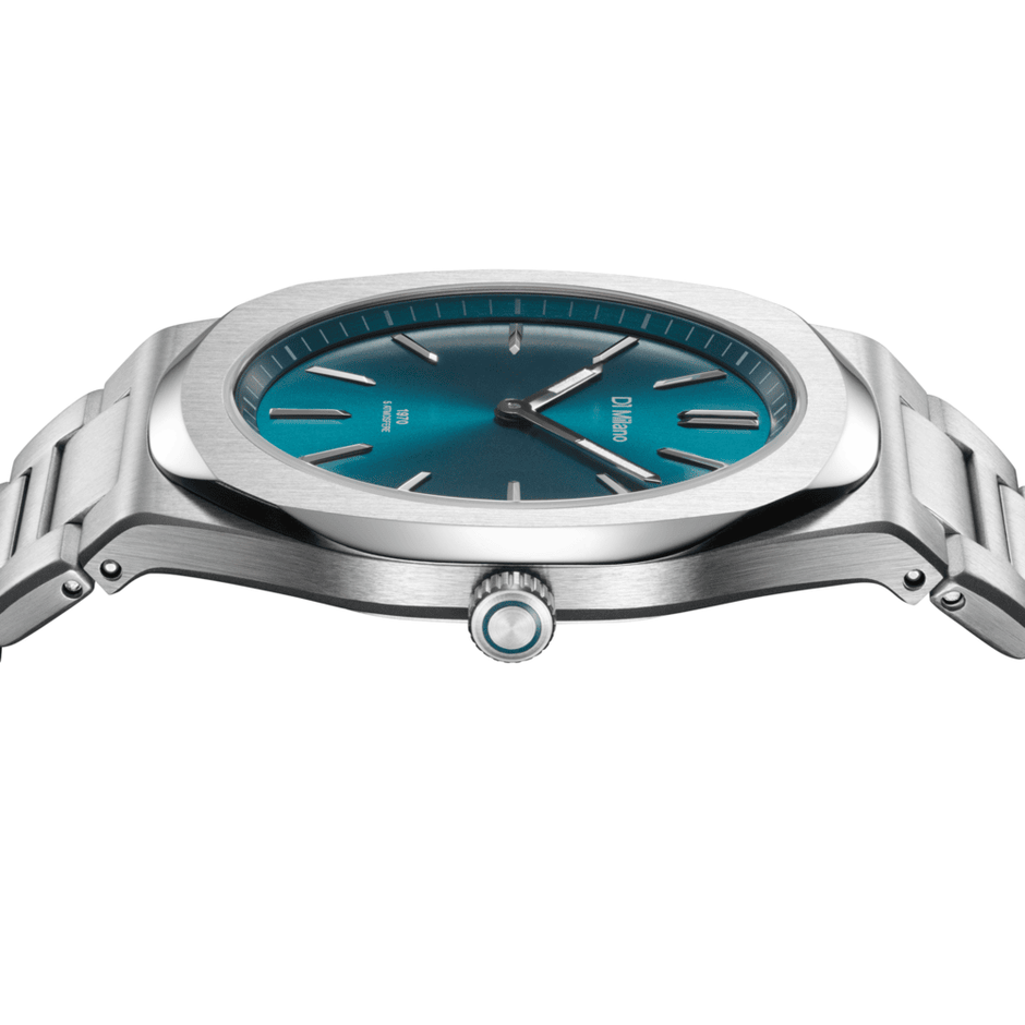 Unisex Groovy Green Silver Watch