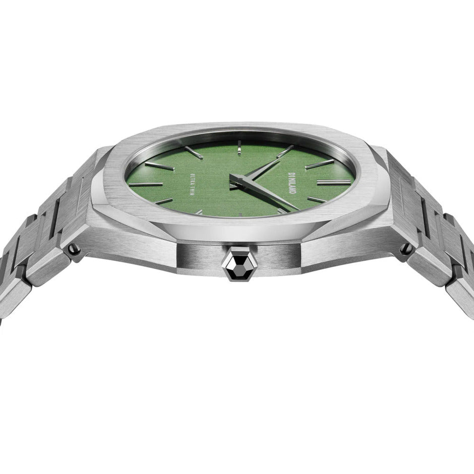 Men Ultra Thin Green Watch