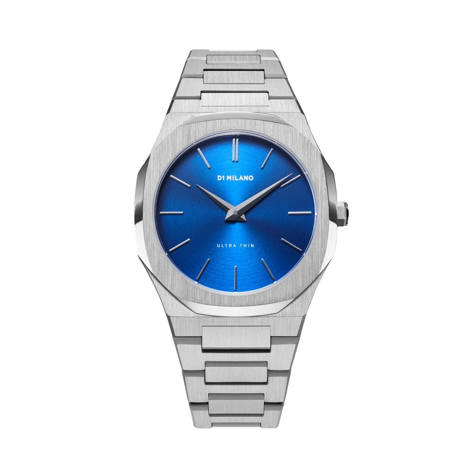 Men Ultra Thin Blue Watch