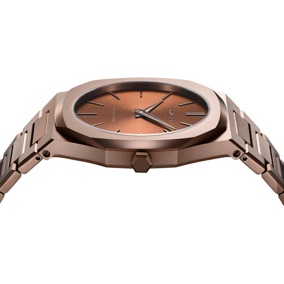 Men Ultra Thin Brown Watch
