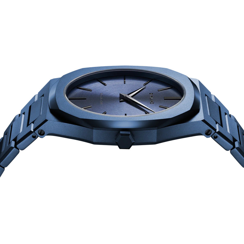 Men Ultra Thin Blue Watch