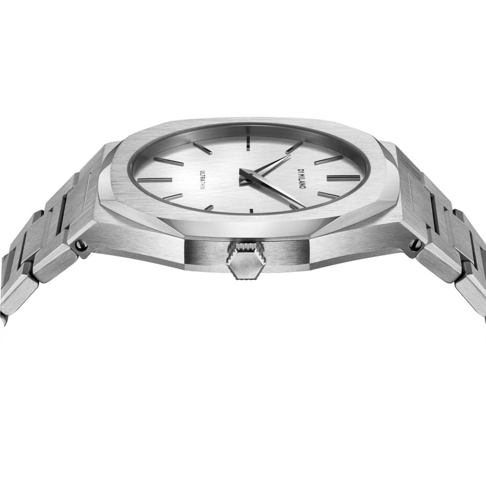 Men Ultra Thin Silver Watch