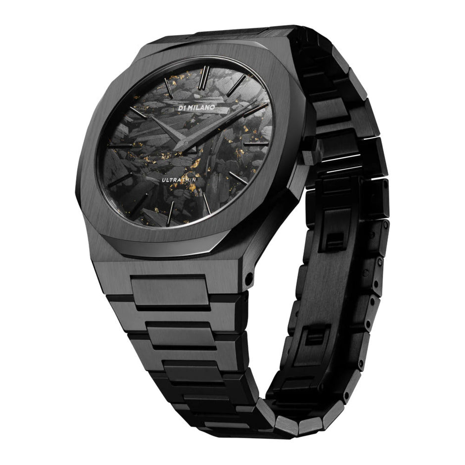 Men Ultra Thin Black Watch
