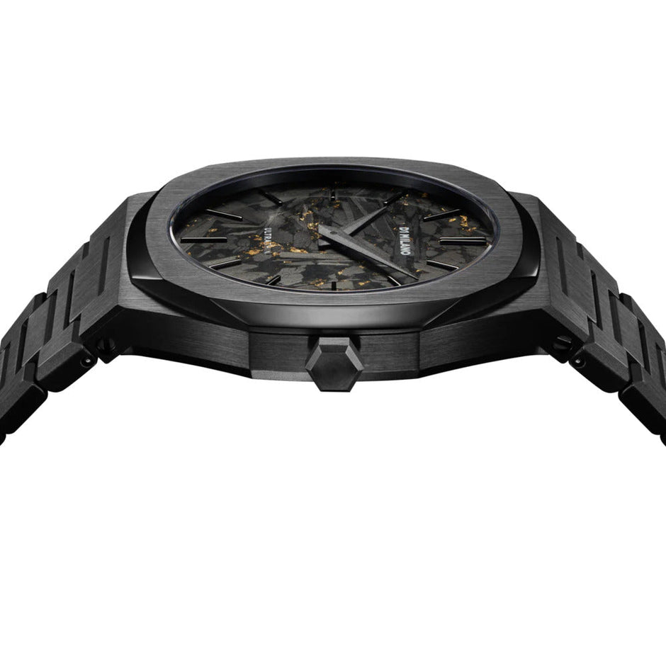 Men Ultra Thin Black Watch