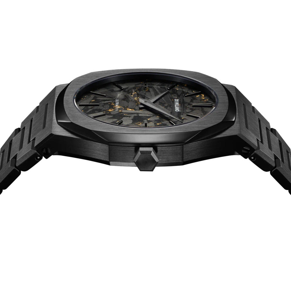 Men Ultra Thin Black Watch