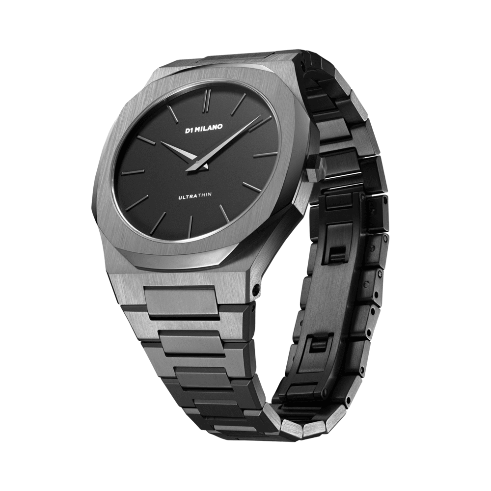 Men Ultra Thin Gun Metal Watch