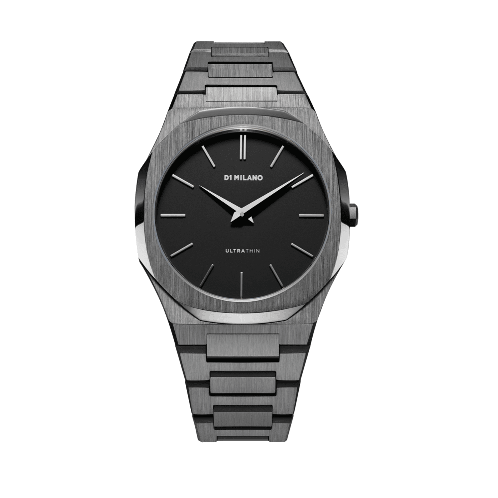 Men Ultra Thin Gun Metal Watch