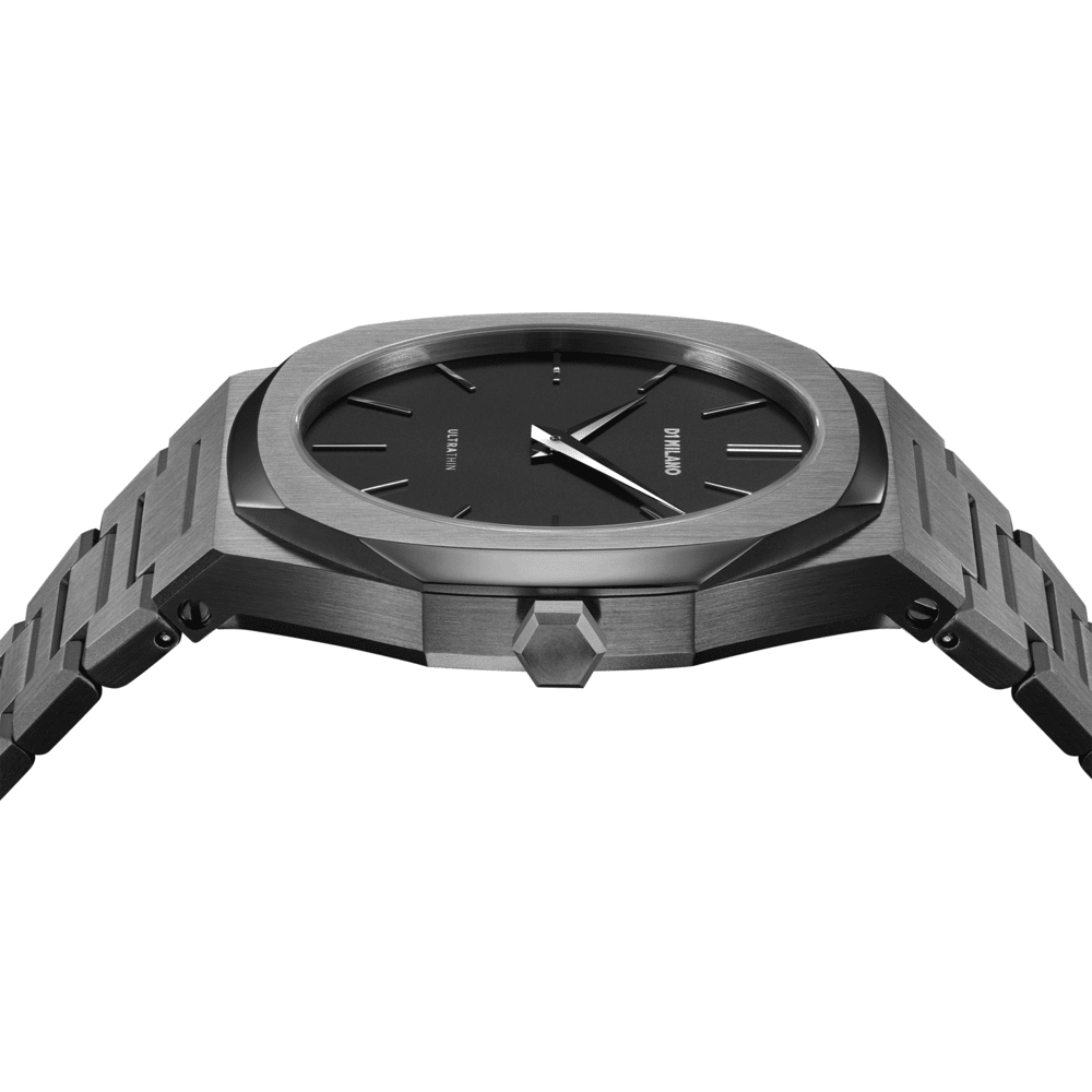 Men Ultra Thin Gun Metal Watch