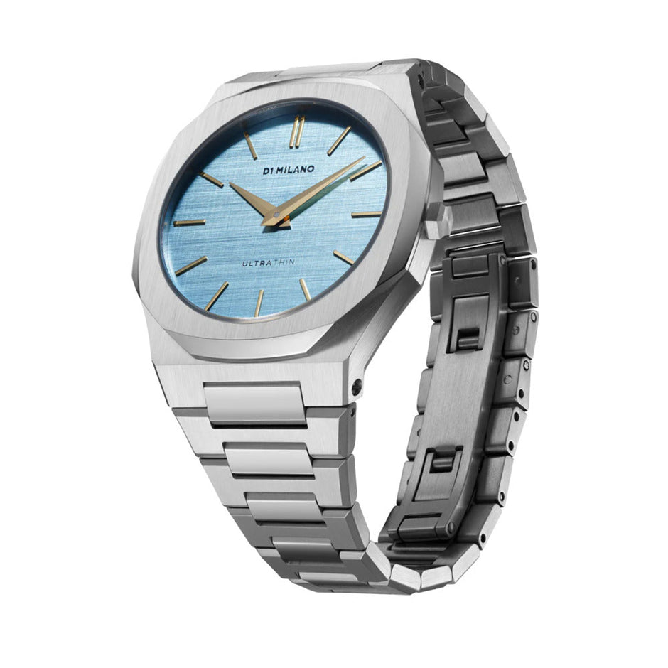 Women Ultra Thin Blue Watch
