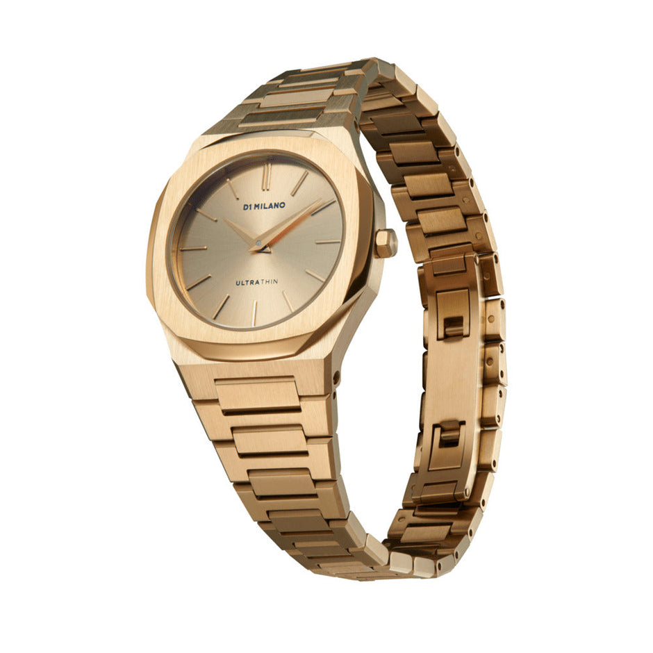 Women Ultra Thin Golden Watch