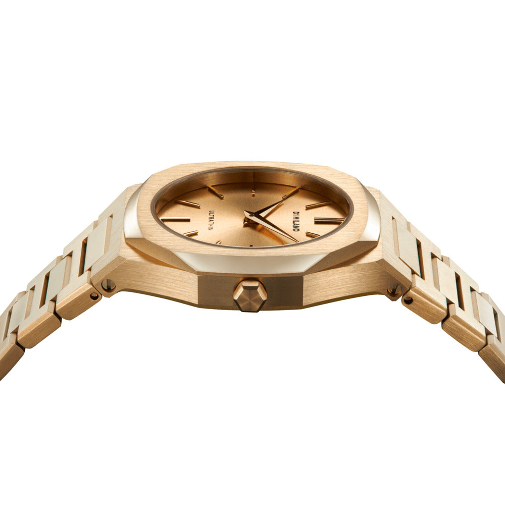 Women Ultra Thin Golden Watch