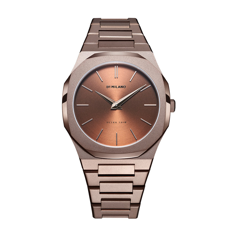 Men Ultra Thin Brown Watch