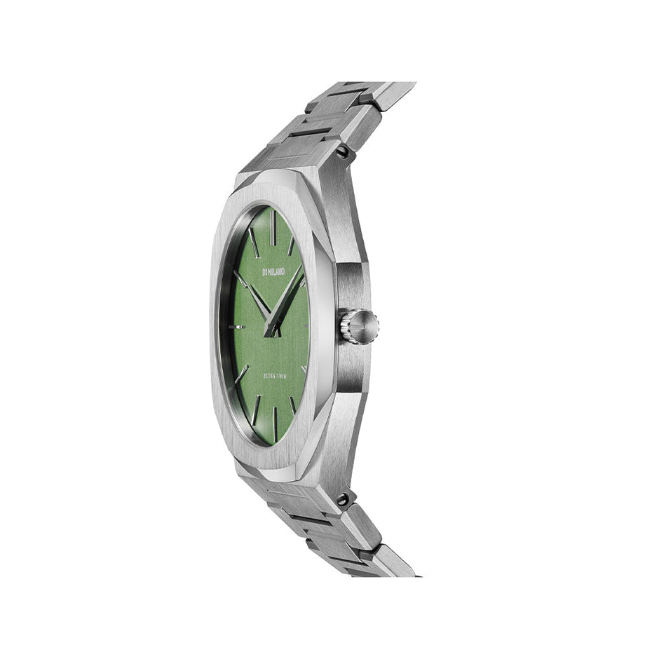 Men Ultra Thin Green Watch