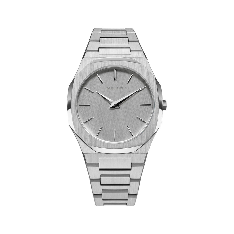 Men Ultra Thin Silver Watch