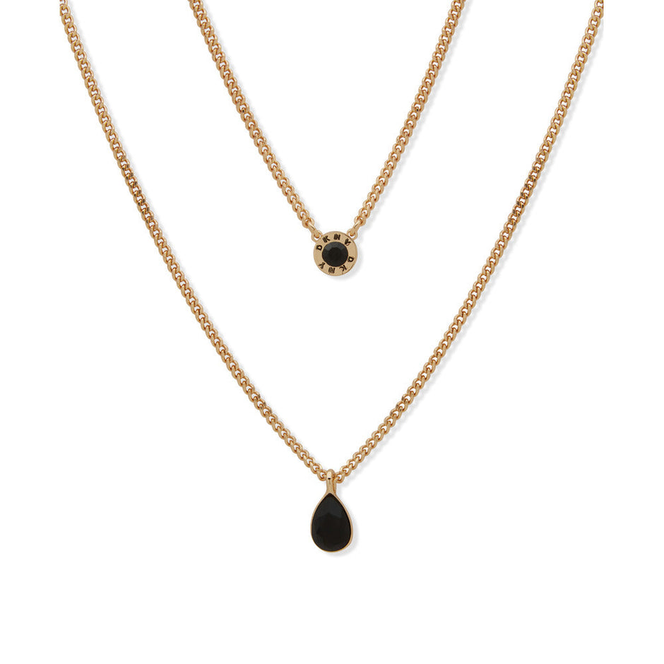 Women Rivet Logo Necklace