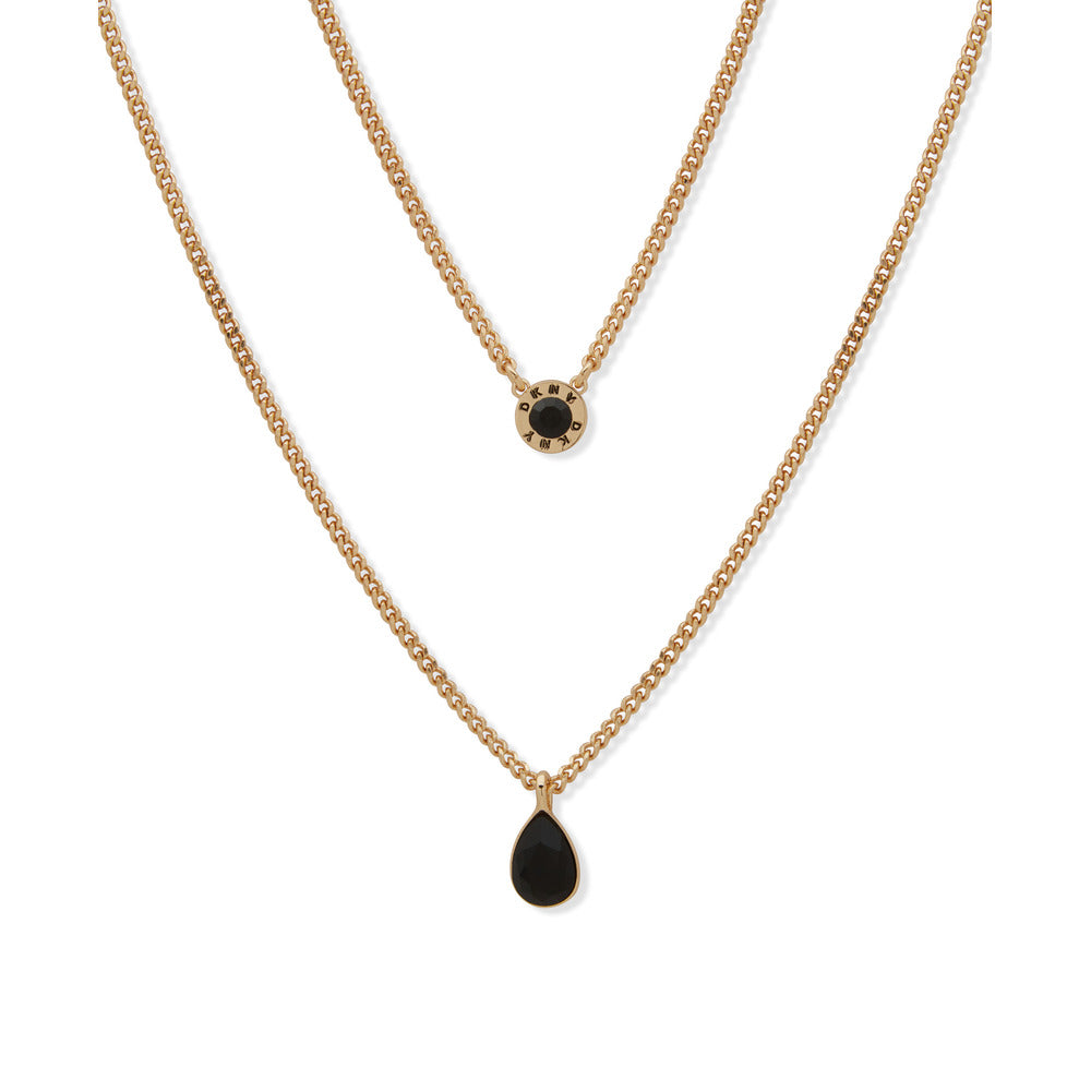 Women Rivet Logo Necklace