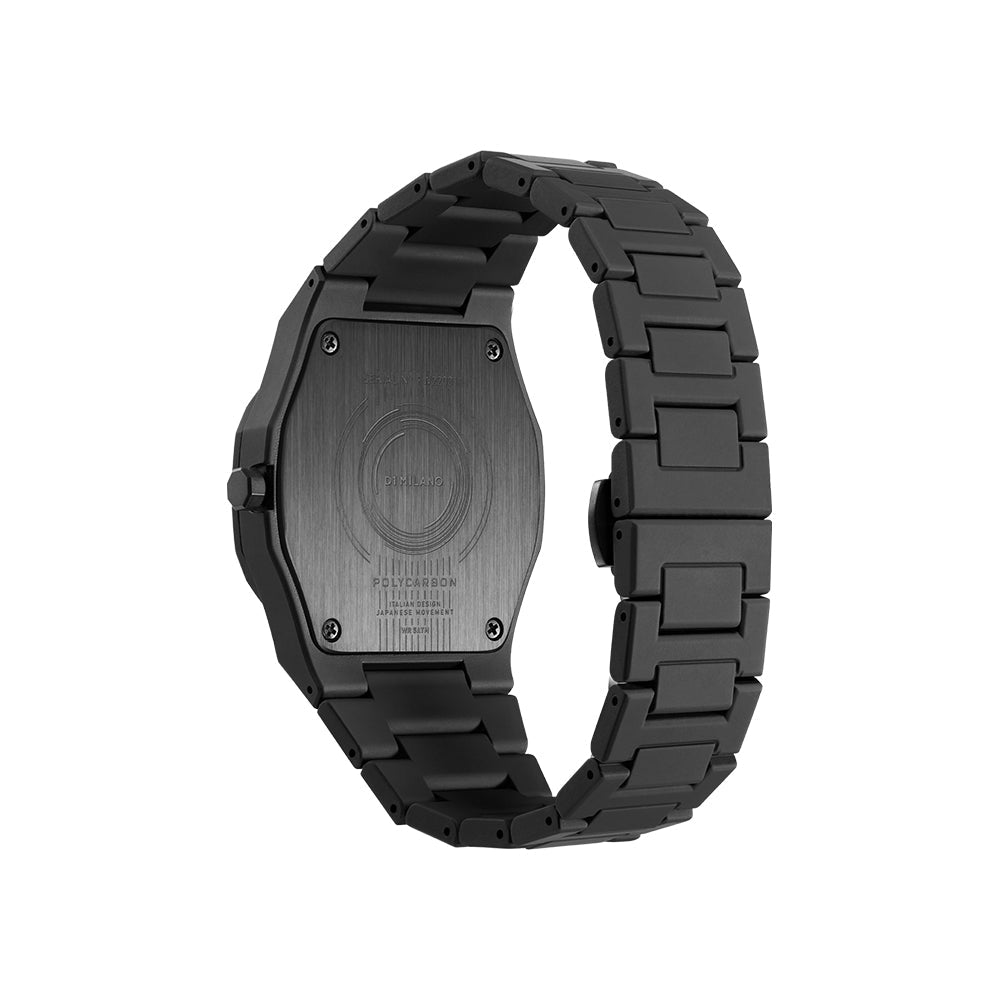 Unisex Polycarbon Black 40mm Watch