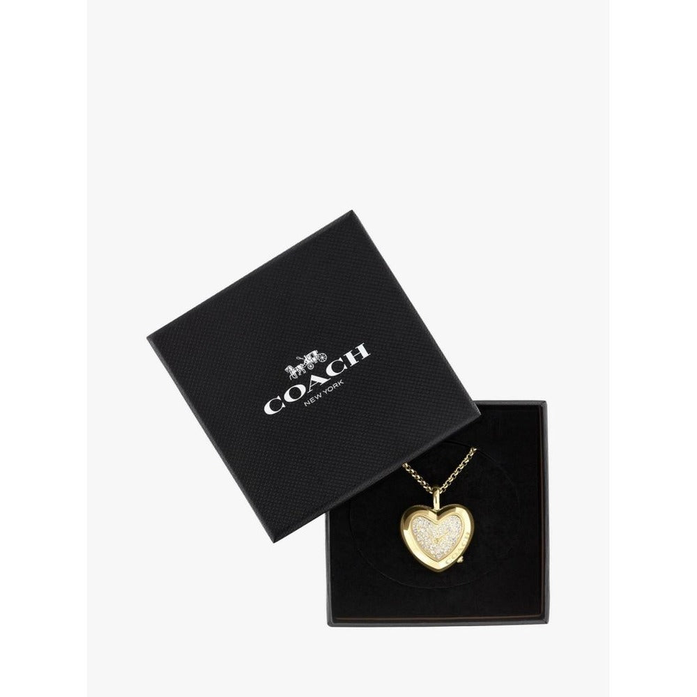 Women Gold Heart Necklace Watch