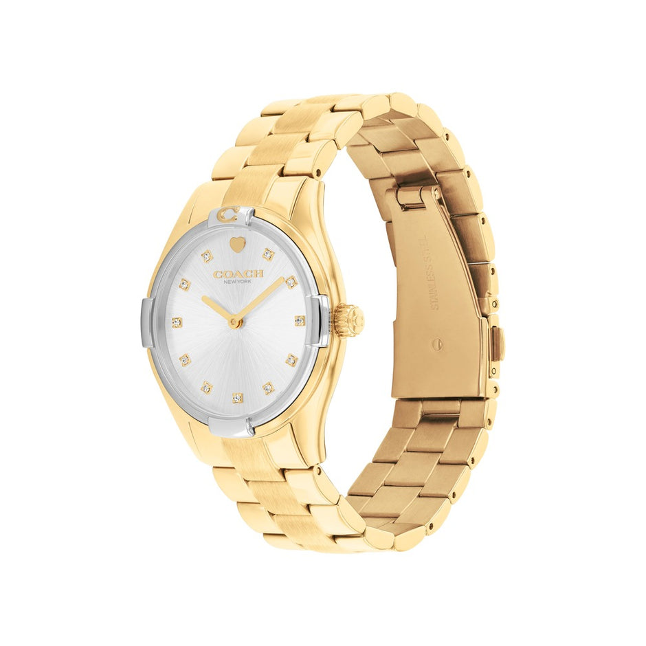 Women Brooks Gold Watch